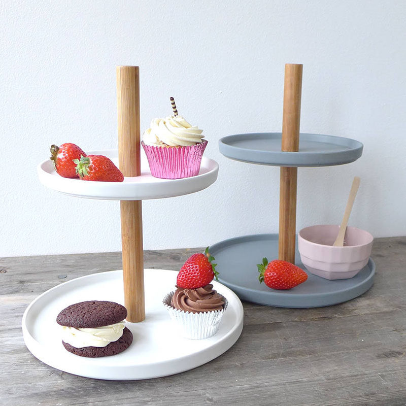 Gift Ideas For Tea Drinkers // Take your tea party to a whole new level by serving pastries on a contemporary cake stand.