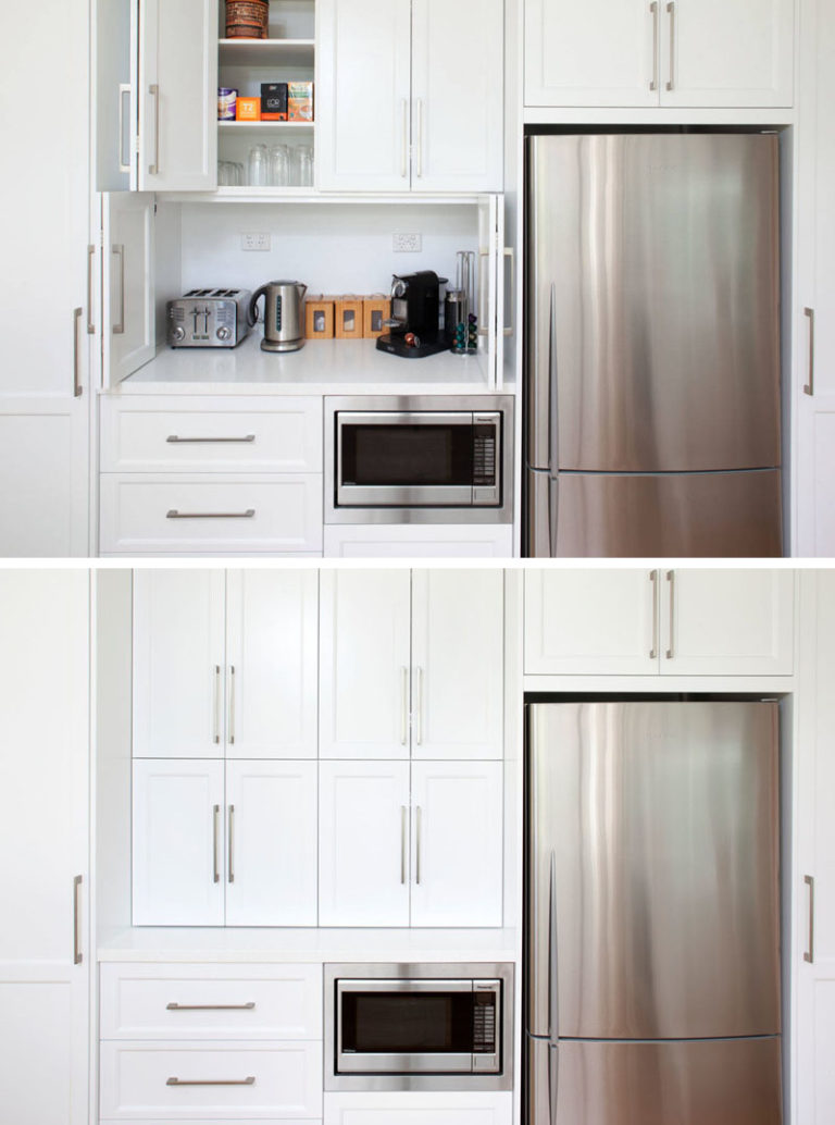 Kitchen Design Idea - Store Your Kitchen Appliances In An Appliance Garage