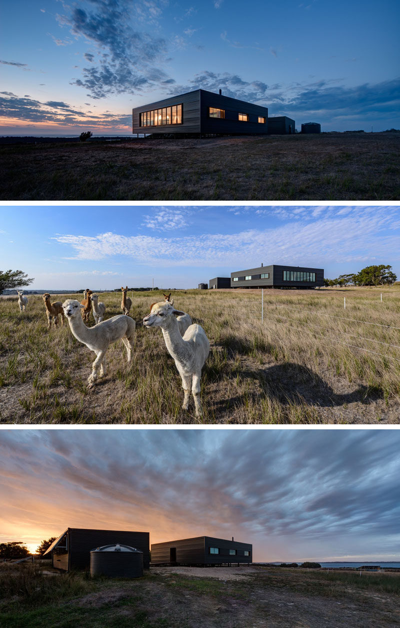 Architecture practice Lai Cheong Brown, have designed a farm house on an island off the coast of Australia, that's wrapped around a central courtyard.