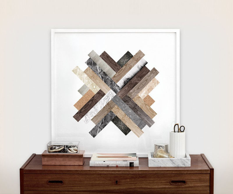 6 Ideas For Including Herringbone Patterns Into Your Interior // Herringbone Artwork