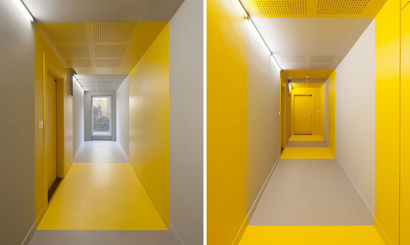 Design Detail - The Entrances To These Apartments Are Highlighted In Yellow