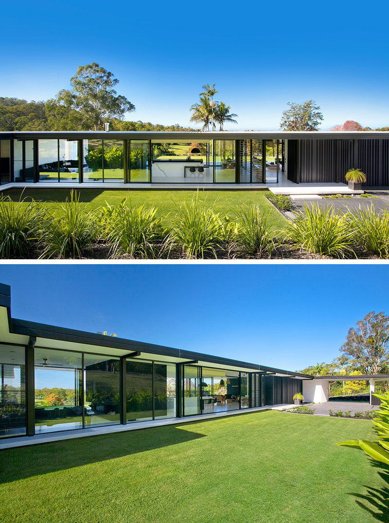 Inspired by the simplicity and sophistication of mid-century modern architecture, this Australian home is a single level design and is spacious in its layout.