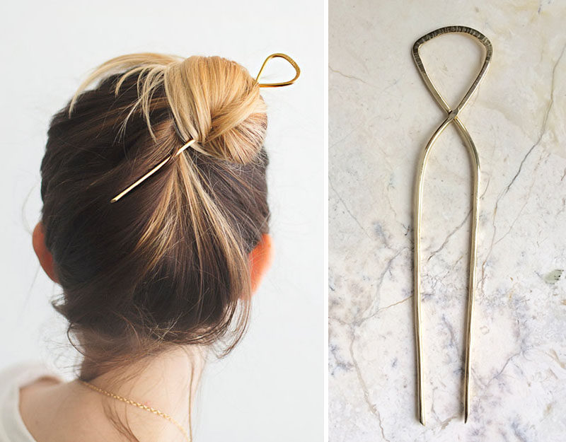 The Ultimate Gift Guide For The Modern Woman (40 Ideas!) // A large hair pin is great girls with lots of hair. It keeps it out of their way and lets them experiment with a new way of doing their hair. #ModernHairPin #HairAccessories #GiftIdea