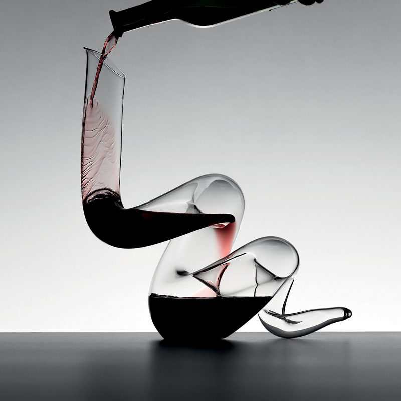 10 Unique Modern Wine Decanters // This fine crystal decanter is both functional and sculptural and would make a gorgeous art piece when not filled with wine.