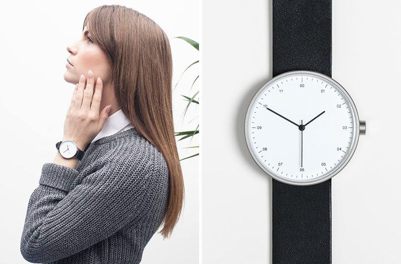 The Ultimate Gift Guide For The Modern Woman (40 Ideas!) // This traditional watch with a contemporary spin has a large face and a simple band to put the focus on the time and create a simple and stylish functional accessory. #ModernWatch #WomensWatch #ModernWomensWatch #GiftIdeas