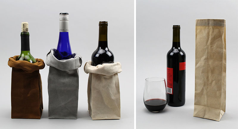 15 Host(ess) Gifts To Make You The Favorite Guest // When in doubt, bring wine. Slip a bottle into one of these waxed canvas wine totes and you'll hand over a sophisticated and stylish hostess gift.