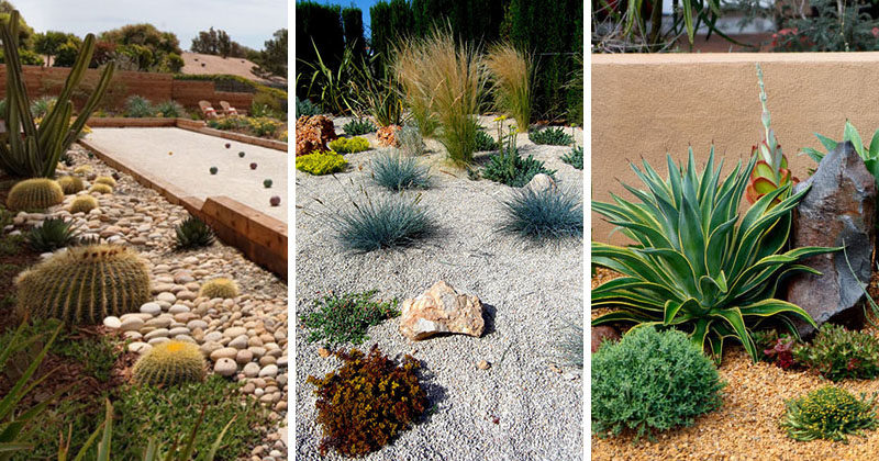 Rock gardens are great for when you have water restrictions or don't want to spend too much time on your garden. Here's 11 examples to get you inspired. #RockGarden #GardenIdeas #ModernGarden #Landscaping #GardenDesign