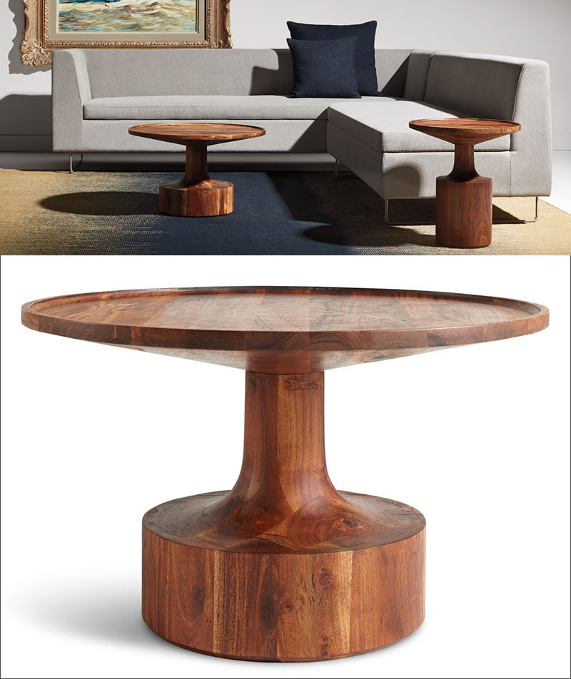 Furniture Ideas - Round Coffee Tables Made From Wood