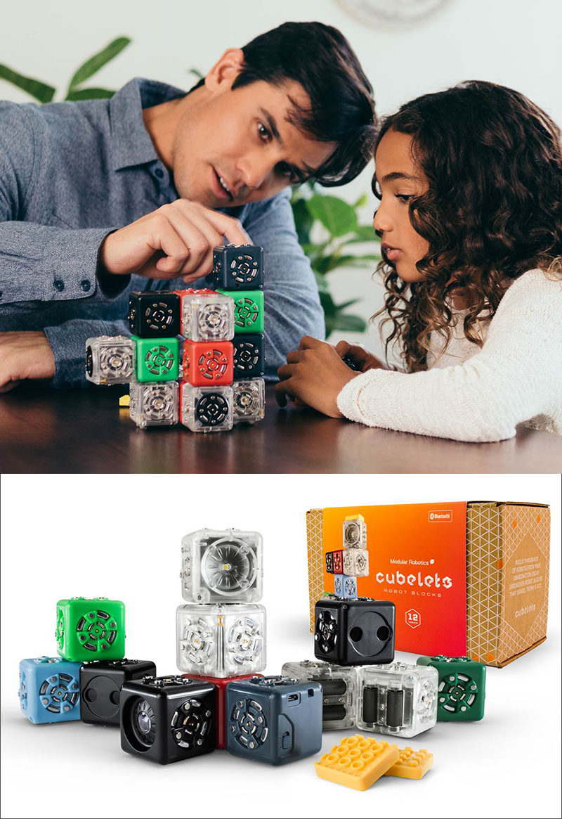 Gift Guide - 30+ Gift Ideas For The Modern Kid In Your Life // Tech Toys - Each of these cubes have a different function and can be snapped to other cubes to create mini robots and devices that they are in control of.