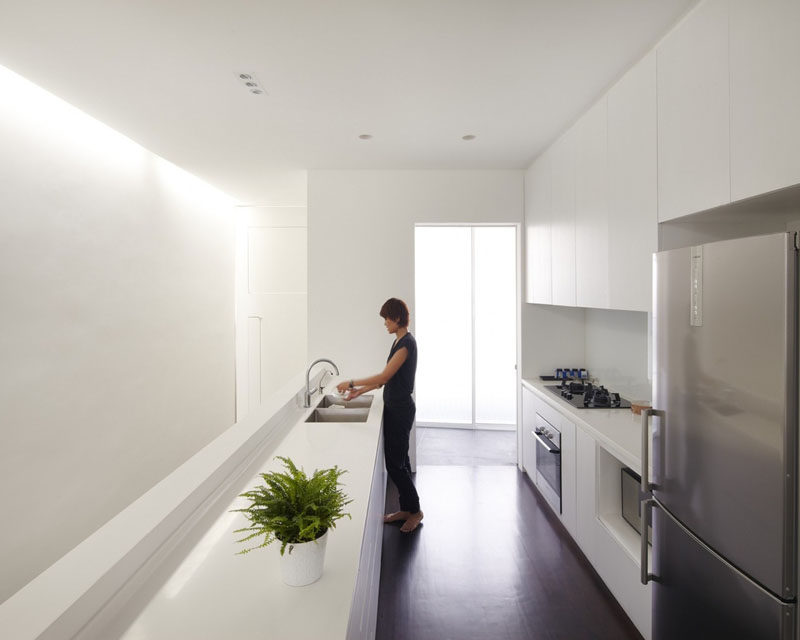 Kitchen Design Idea - White, Modern and Minimalist Cabinets