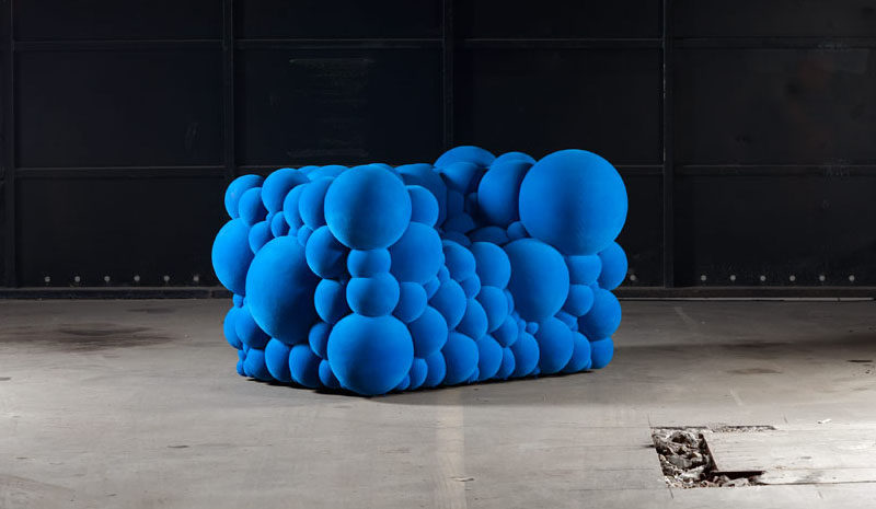 Furniture Ideas - 28 Accent Chairs For A Dramatic Living Room // This chair looks almost scientific in its form, almost like mutating cells or rapidly replicating cells or organisms.