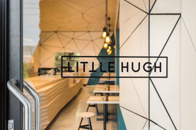 Biasol: Design Studio have recently completed the design of the Little Hugh cafe in Nunawading, a suburb of Melbourne, Australia. The unassuming shopfront opens up to a compact minimalist cafe with a tessellated pattern featured throughout.