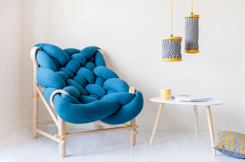 Veega Tankun, a recent graduate from the University of Brighton, and founder of VeegaDesign, has created a collection of furniture that features weaving and knitting techniques.