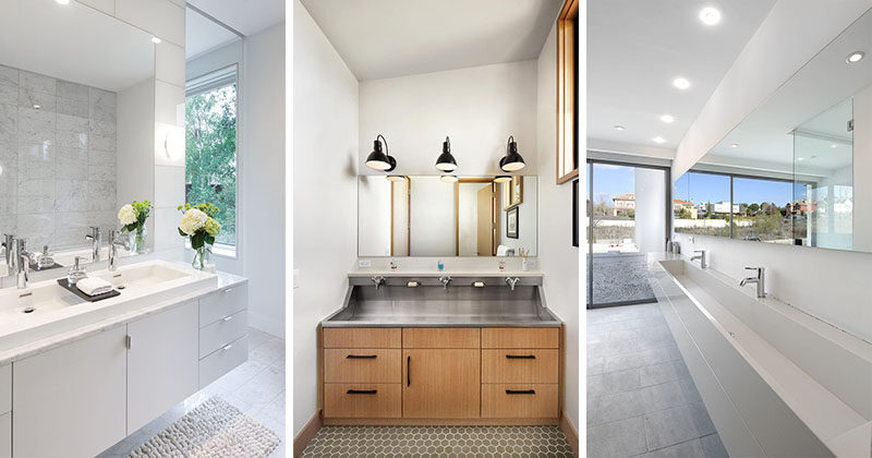 Bathroom Design Idea - Extra Large Sinks Or Trough Sinks