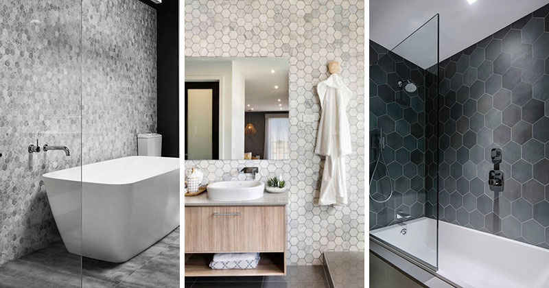 Bathroom Tile Ideas Grey Hexagon Tiles, Grey Tile Bathroom Wall Ideas