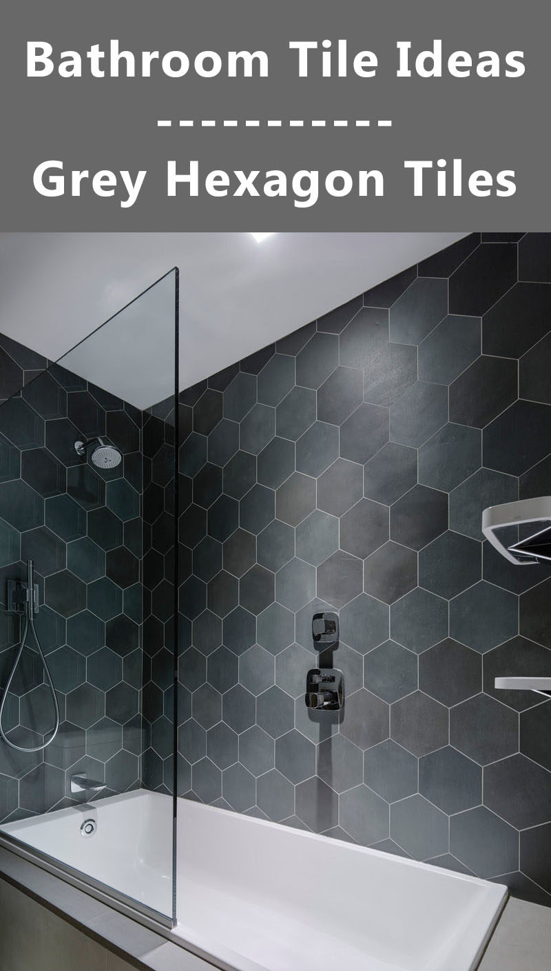 Bathroom Tile Ideas - Grey Hexagon Tiles