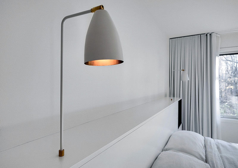 Bedroom Headboard Idea - Integrate Bedside Table Lamps Into Your Headboard