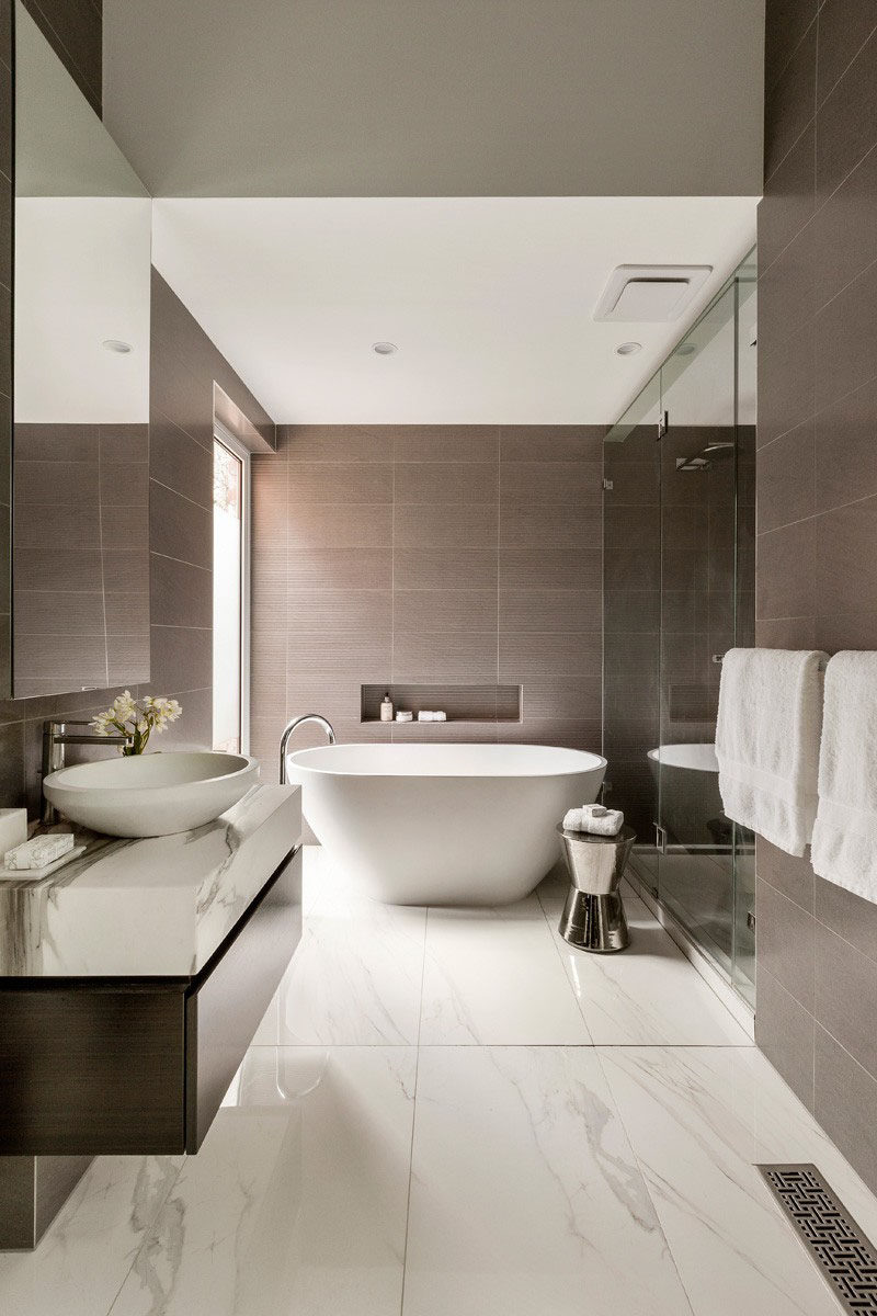 Bathroom Tile Idea - Use Large Tiles On The Floor And ...