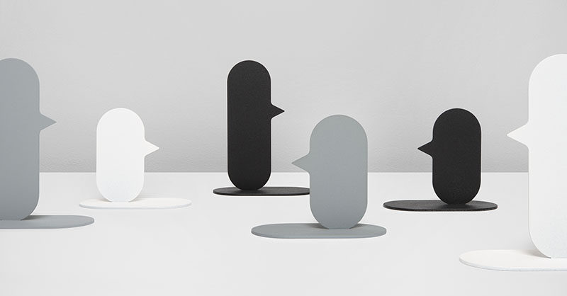 Belgian industrial designer Quentin de Coster has designed NOSE, a prototype for a minimalist candle holder, where the candle is held in place on the nose of the abstract profile.