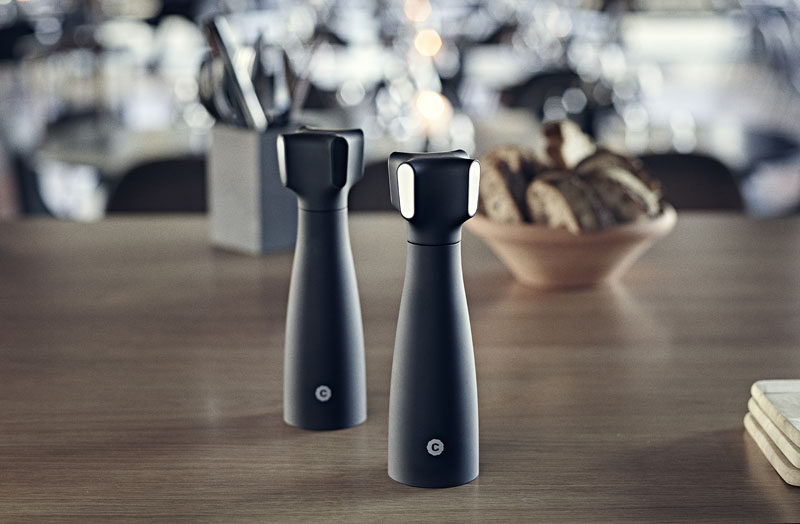 Essential Kitchen Tools - Salt and Pepper Mills // The tops of these mills fit comfortably in your hand and the narrow necks make them easy to hold while you're grinding.