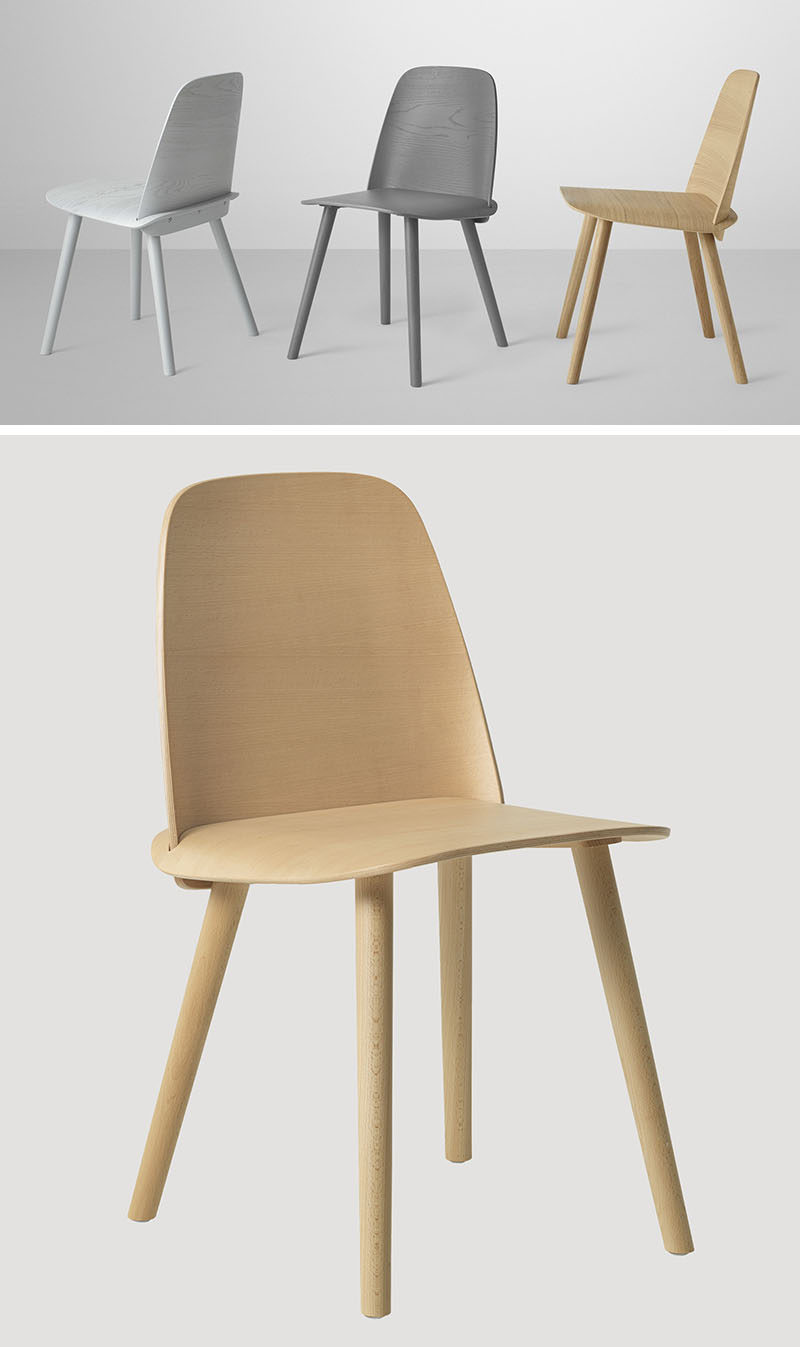 Furniture Ideas - 14 Modern Wood Chairs For Your Dining Room // These simple wood chairs put a modern spin on the traditional Scandinavian style dining chairs.