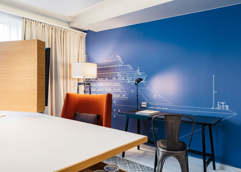 Hotel Room Design Ideas To Use In Your Own Bedroom // Include a small writing desk.