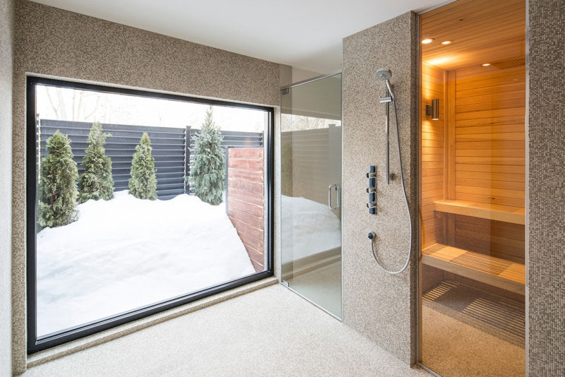 Bathroom Design Idea - Create a Spa-Like Bathroom At Home // Include a steam room or sauna.