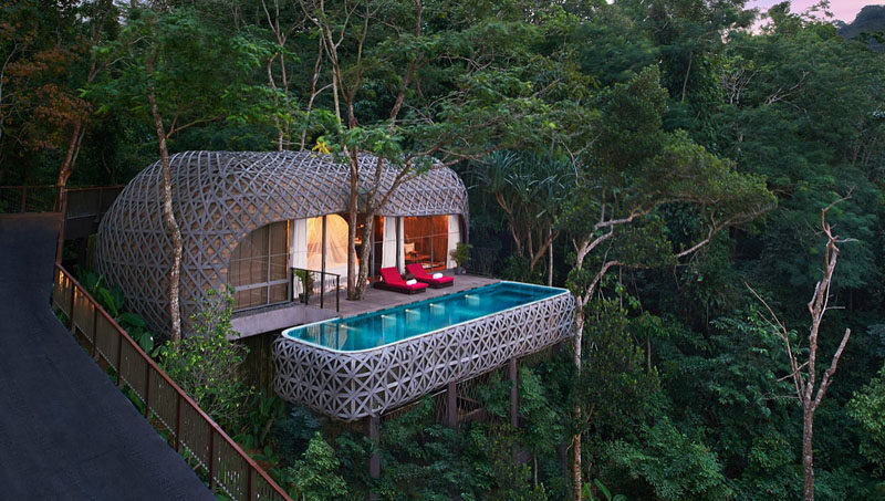 Travel Idea - Tucked into a sloping hillside on the island of Phuket, Thailand sits the Keemala, a luxurious resort getaway designed by Space Architects and Pisud Design Company.