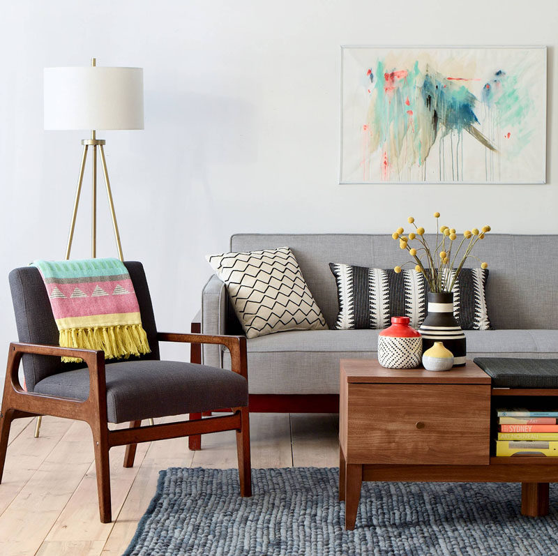 10 Small Living Room Ideas // Put Your Corners To Work And Fill Them With Shelves Or Lighting