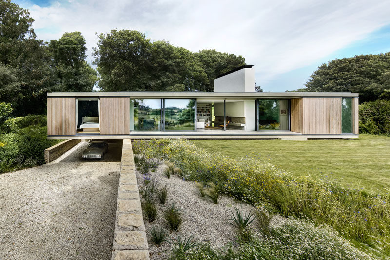 This Single Story Modern House In England Is Designed To Live Low On The Land