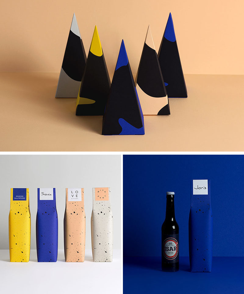 This new collection of gift boxes are covered in contemporary abstract