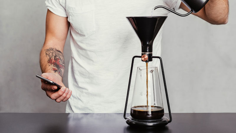 17 Modern Coffee Makers That You'll Want To Show Off // The GINA smart coffee maker combines coffee and technology to make sure you get the perfect cup of coffee every single time.