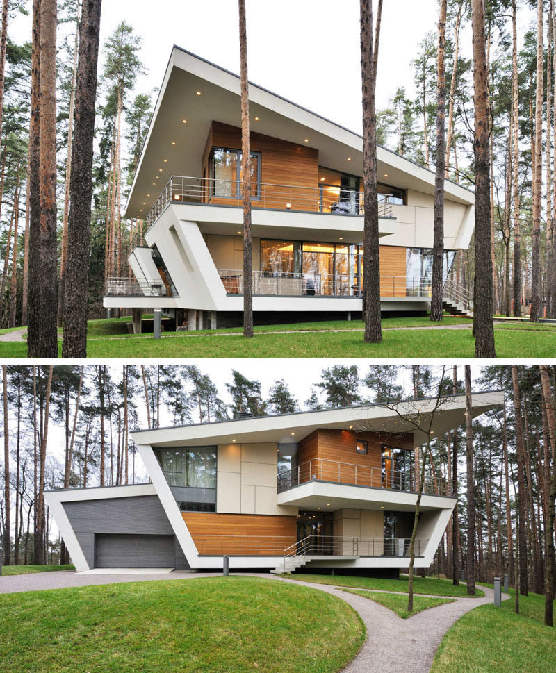 16 Examples Of Modern Houses With A Sloped Roof