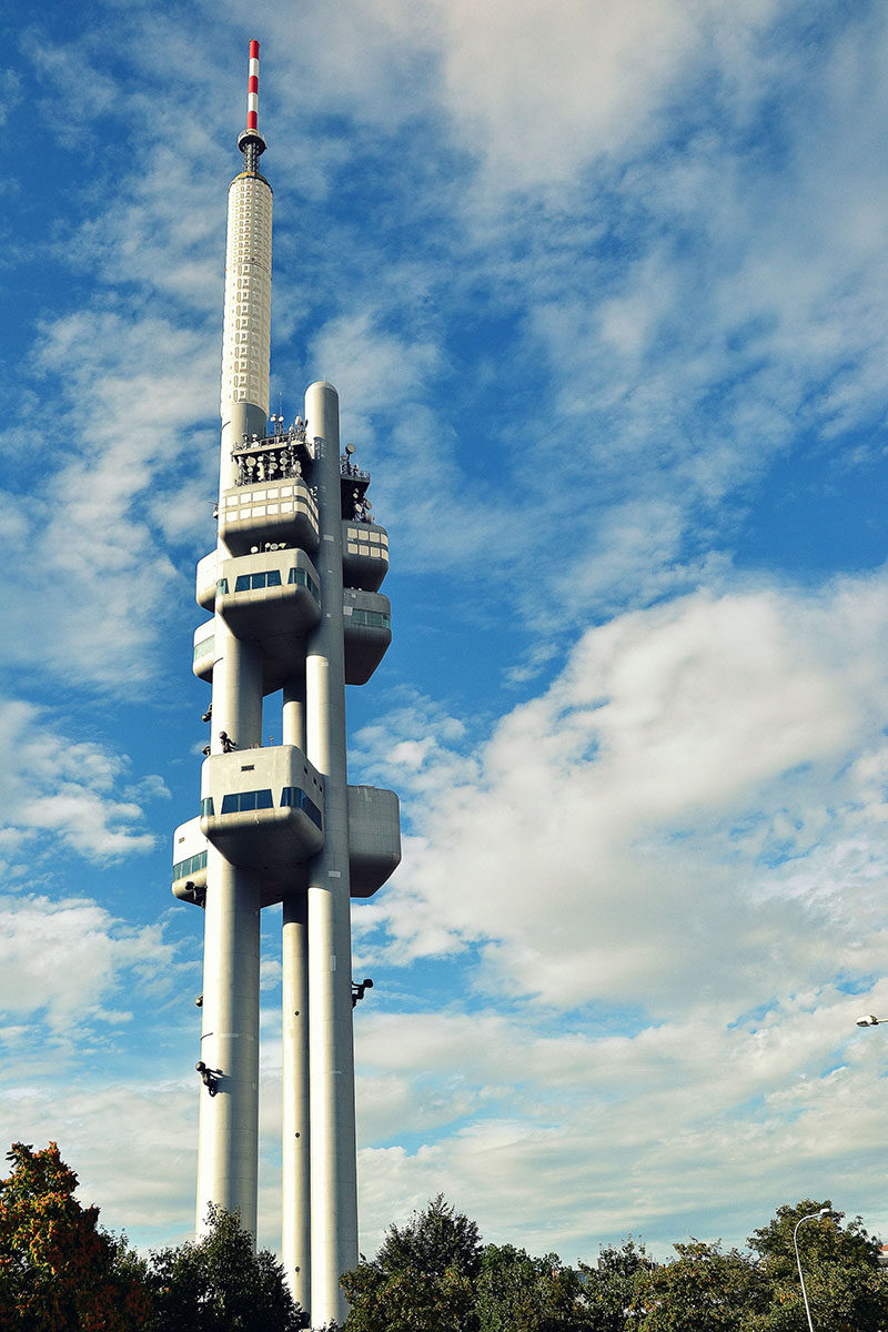 Located in one of the cabins of the Tower Park Praha, also known as the Žižkov Television Tower, in Prague, sits a hotel unlike any other you've stayed at. As the name suggests, the One Room Hotel indeed only has a single room.