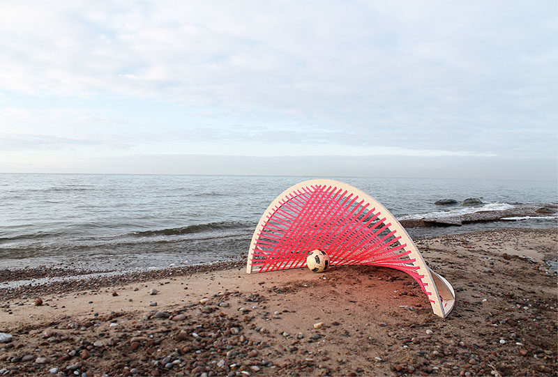 This Fun And Bright Outdoor Hammock Can Also Be A Soccer Goal