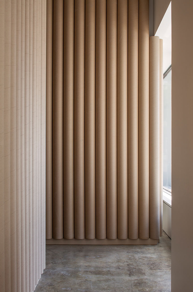 Modern store interior design ideas - Brooks + Scarpa designed this Aesop retail store in downtown LA that features 6 inch cardboard tube walls, furniture and fixtures.