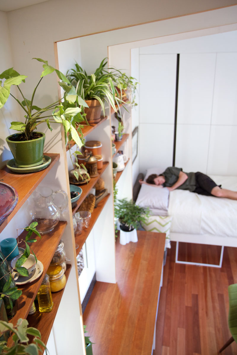 This Tiny House In Australia Has A Retractable Bed To Save Space