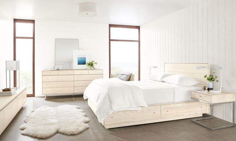 5 Simple White Bedroom Decor Ideas To Use In Your Home // Sheepskin Rug - While these come in a wide range of colors, a bright white one by far has the most luxurious look to it. 