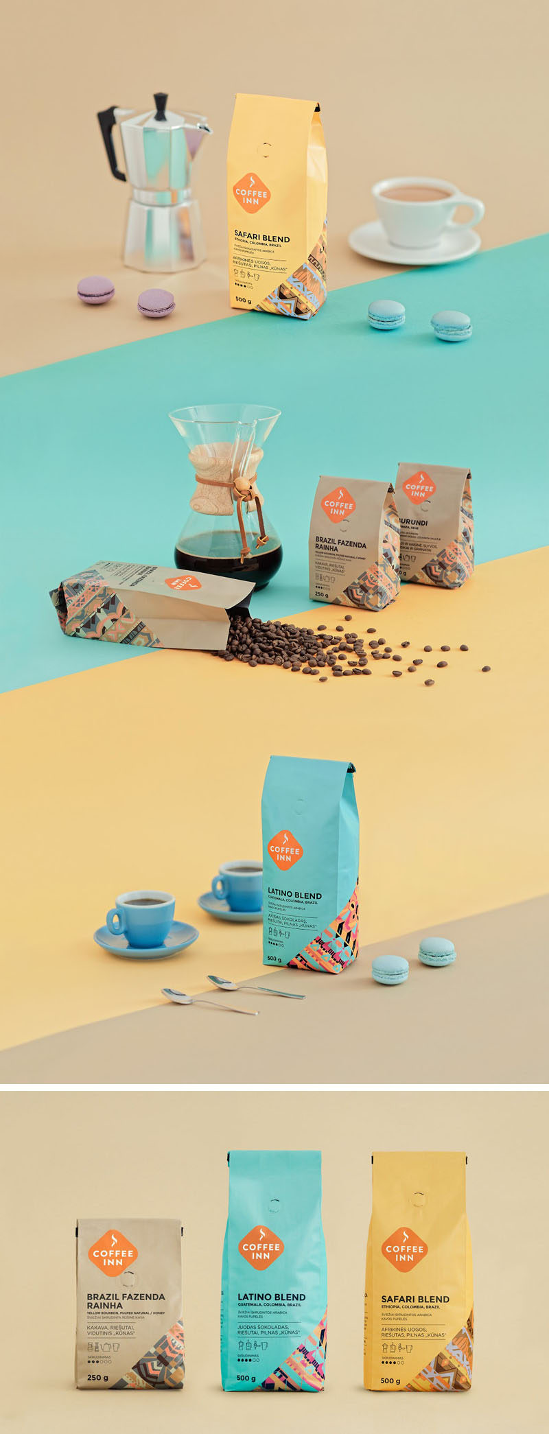 Ranging from simple minimalist designs to intricately detailed and colorful packages, here are 15 examples of creative coffee packaging that looks so good, the coffee probably tastes better.