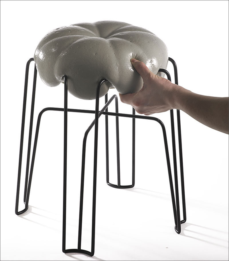 Unique Modern Furniture Design - Inspired by the value and power of play, German product designer Paul Ketz has created Marshmallow - a steel framed stool covered with a soft foam seat that mimics the look of fluffy marshmallow creme.