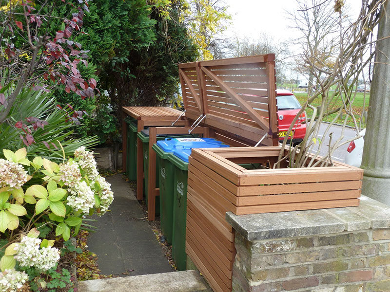 Garbage And Recycling Storage Ideas - Hide Your Garbage And Recycling Can With A Custom Designed Enclosure