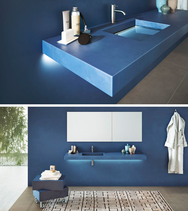 Bathroom Ideas - The Depth Basin, designed by Daniele Lago for the Italian design brand LAGO, is a glass sink that when combined with wood (or other materials) creates a unique looking vanity that would fit right into any modern bathroom.