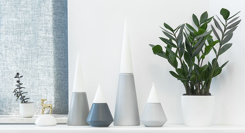 These creative candle holders are designed to look like a volcano
