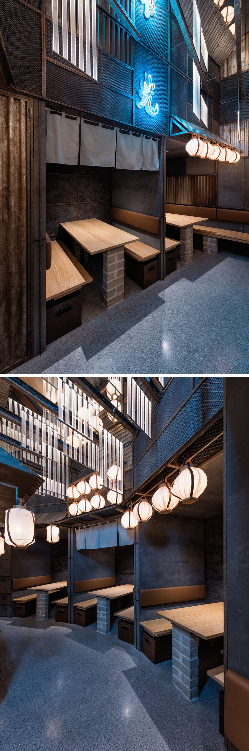 Industrial Interior Design - This Restaurant and bar goes for a