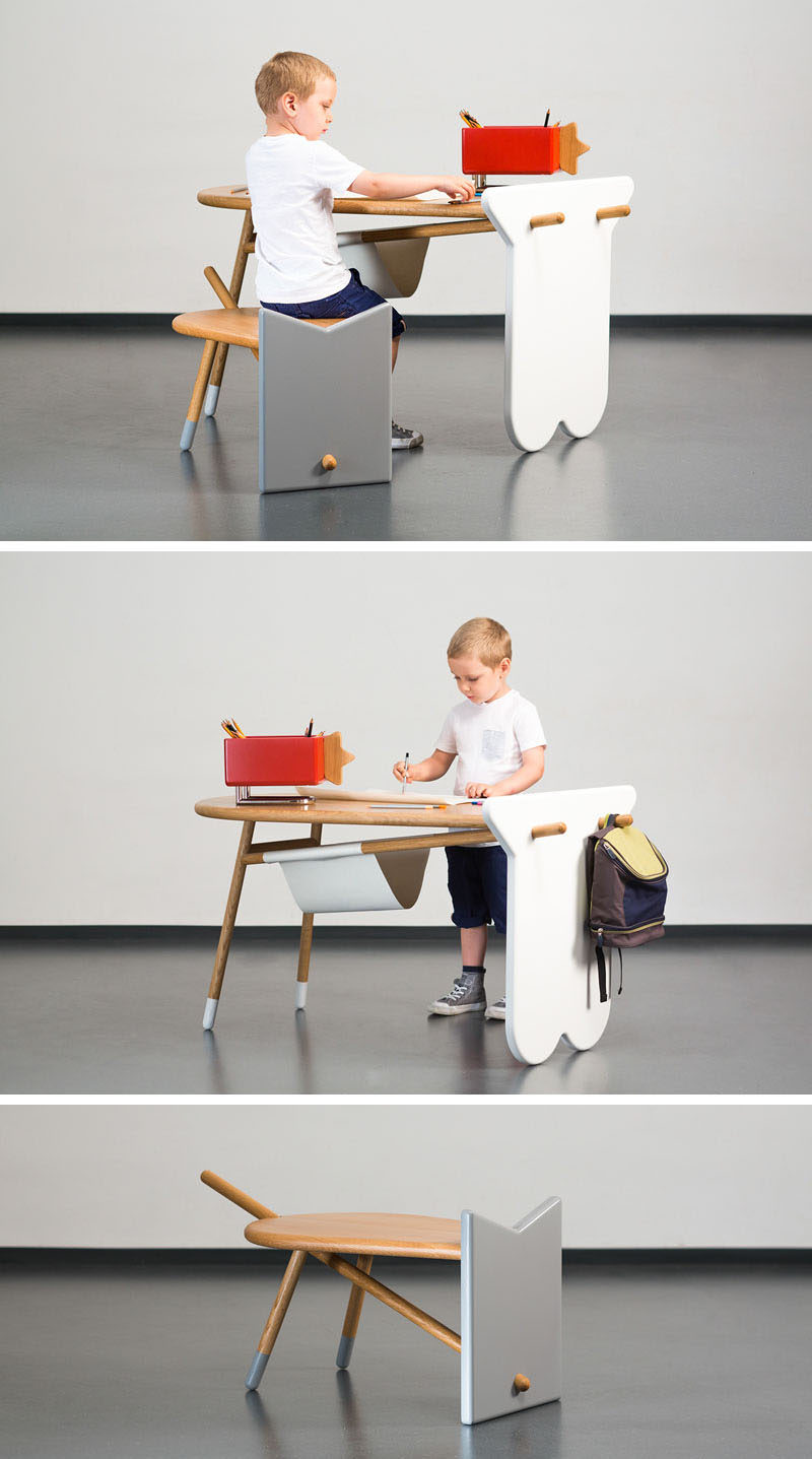 This collection of modern kids furniture in the shapes of farm animals can also be used as toys