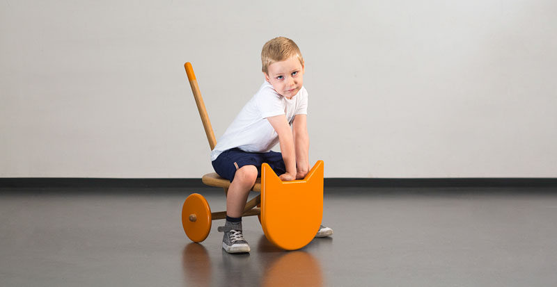 This collection of modern kids furniture in the shapes of farm animals can also be used as toys