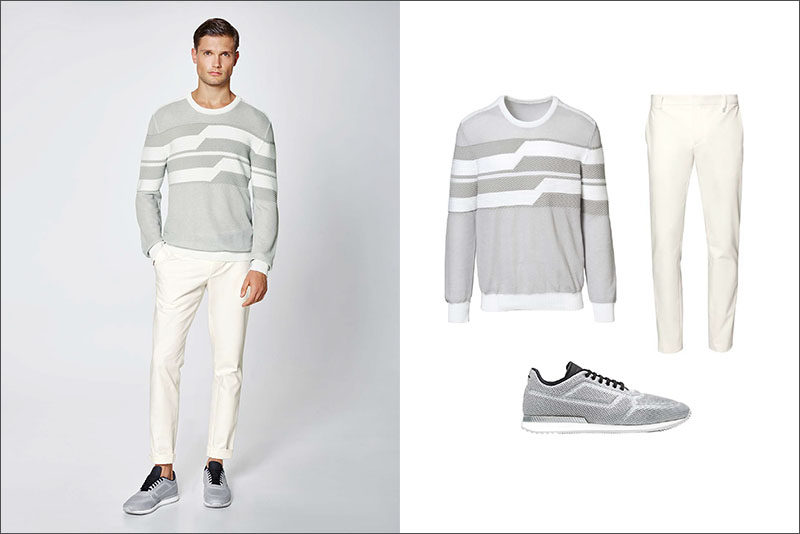 grey sneakers outfit mens