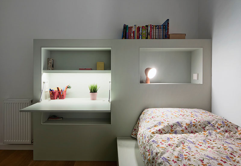 This Small Kids Bedroom Combines The Bed Frame, A Desk ...