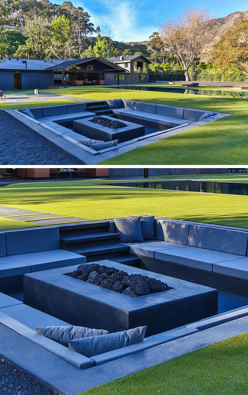 Modern Backyard Design Ideas - Create A Sunken Fire Pit For Entertaining Friends