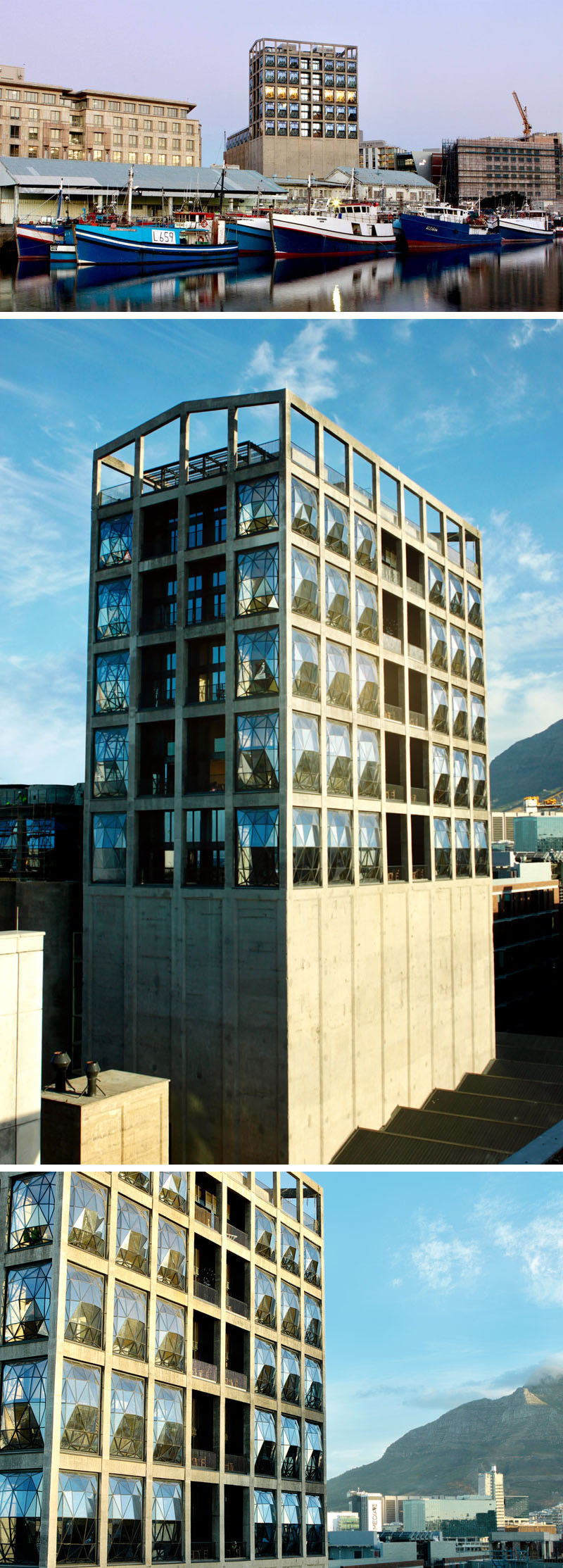 The Royal Portfolio are launching their latest venture, The Silo, a hotel in Cape Town, South Africa, that's been designed by Heatherwick studio. The hotel was once a grain silo from the 1920's, that stored grain from all over South Africa, before heading on boats to Europe. now it's an contemporary hotel with an industrial touch.